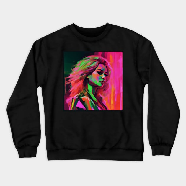 masterpiece epic retrowave art Crewneck Sweatshirt by Fadedstar